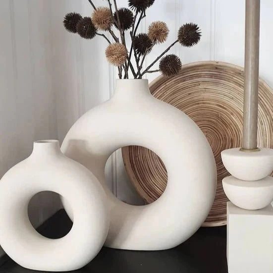 Vases Halo – Ensemble de 2 Vases Design en Céramique
