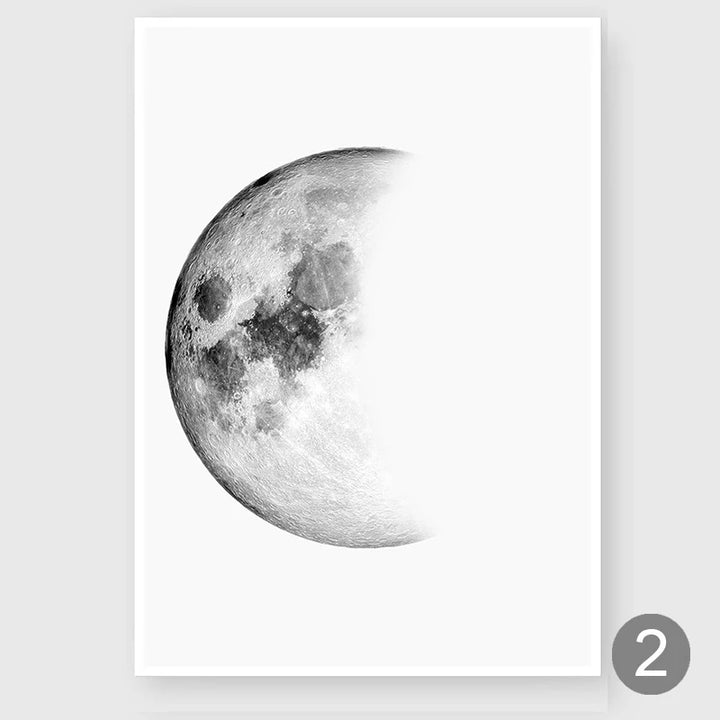 Toile Phases de la Lune – Impression HD 60 x 40 cm