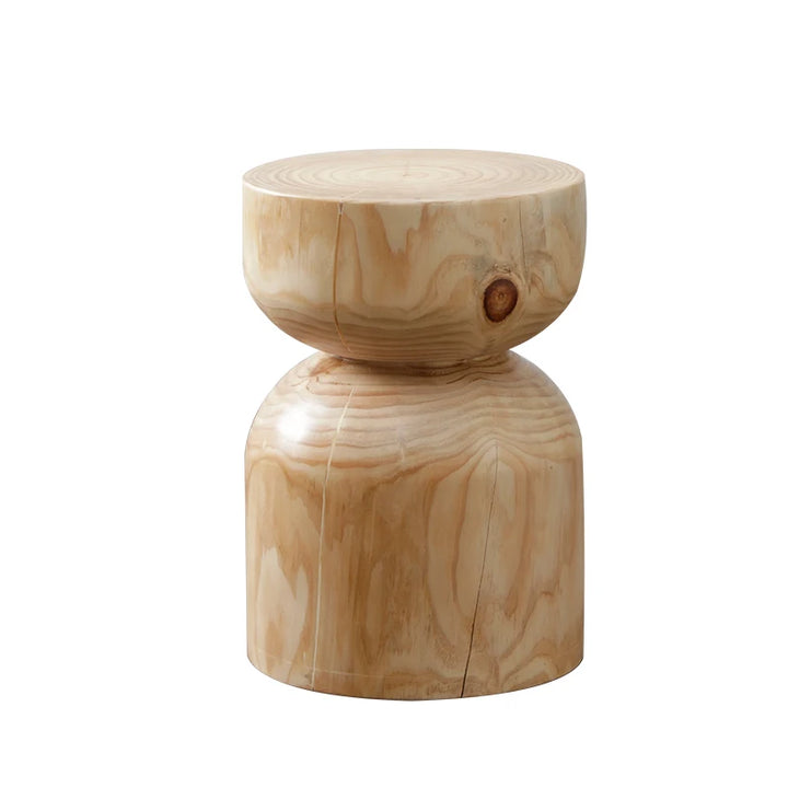 Tabouret en bois artisanal – Élégance rustique et décoration naturelle