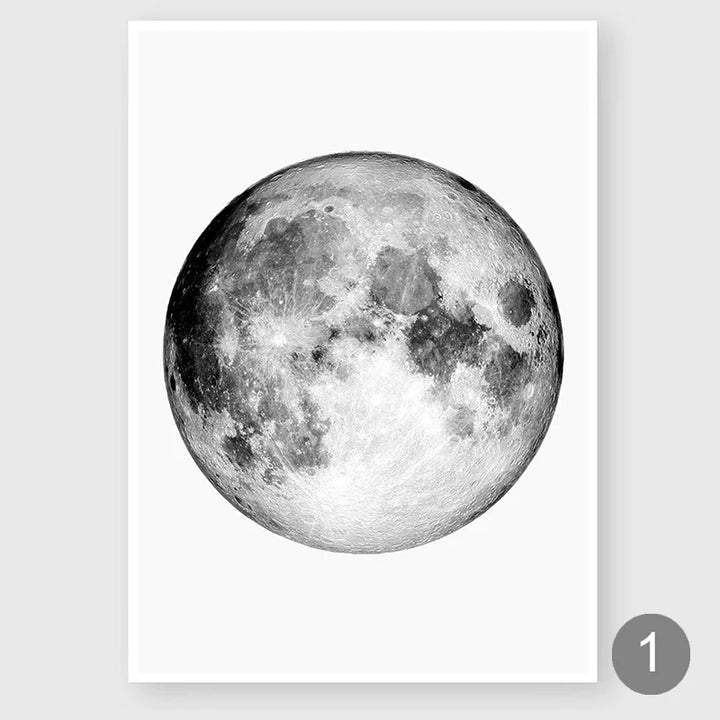Toile Phases de la Lune – Impression HD 60 x 40 cm
