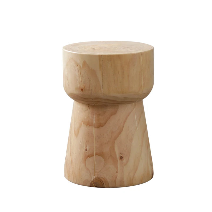 Tabouret en bois artisanal – Élégance rustique et décoration naturelle