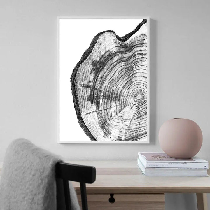 Affiche Décorative Nature – Toile Cercles de Bois d’Arbre