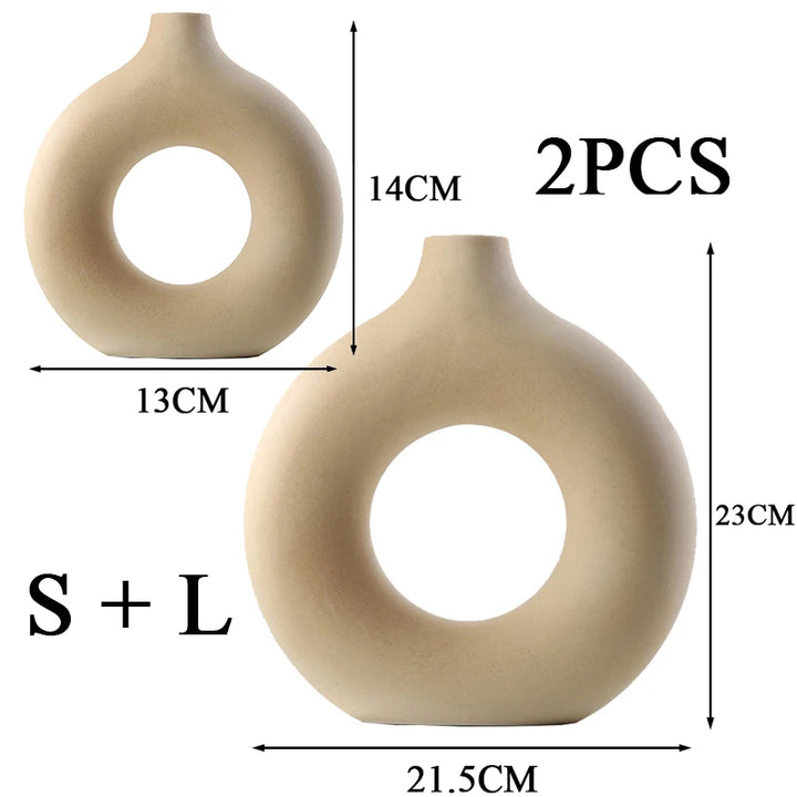 Vases Halo – Ensemble de 2 Vases Design en Céramique