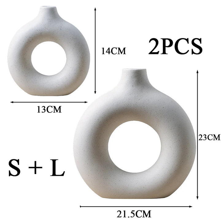 Vases Halo – Ensemble de 2 Vases Design en Céramique