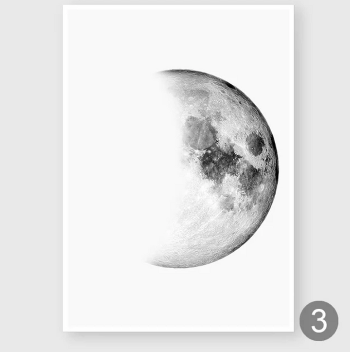 Toile Phases de la Lune – Impression HD 60 x 40 cm