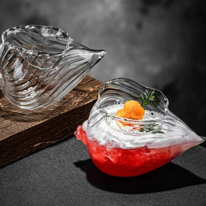 Set de 2 verres en forme de coquillage