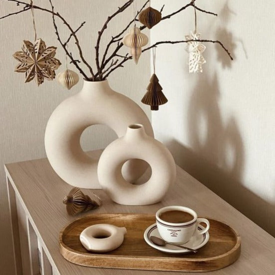 Vases Halo – Ensemble de 2 Vases Design en Céramique