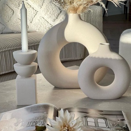 Vases Halo – Ensemble de 2 Vases Design en Céramique