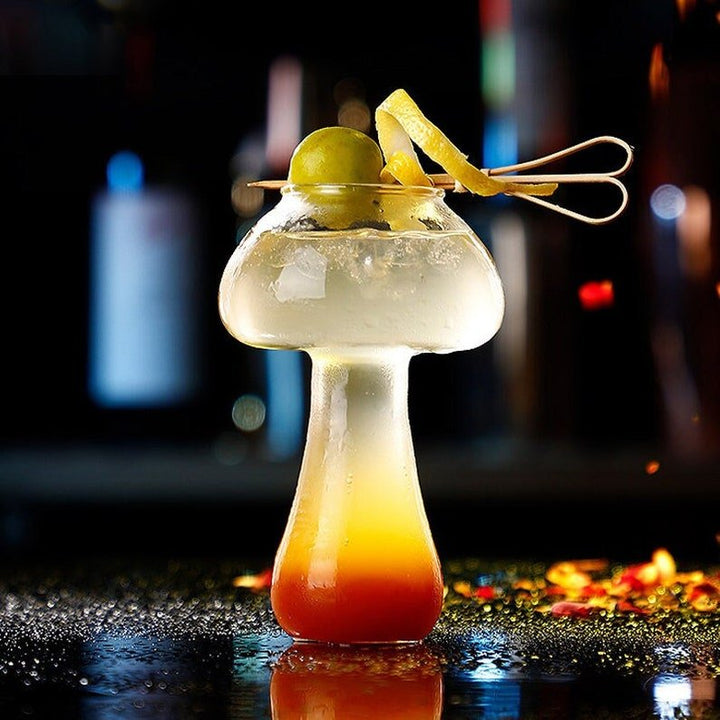 Verre à cocktail champignon – Design fantaisie en verre soufflé