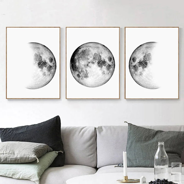 Toile Phases de la Lune – Impression HD 60 x 40 cm