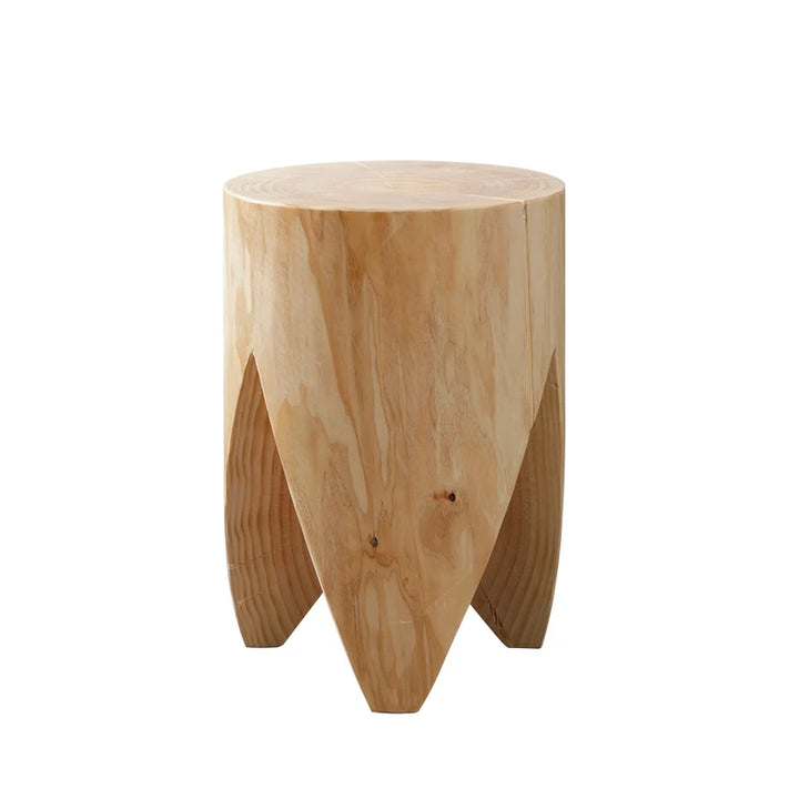 Tabouret en bois artisanal – Élégance rustique et décoration naturelle