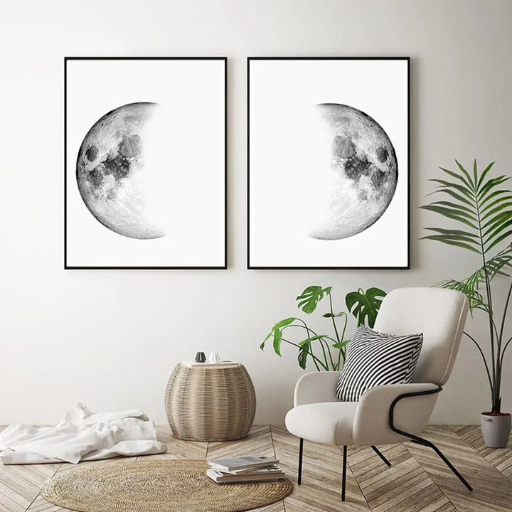 Toile Phases de la Lune – Impression HD 60 x 40 cm