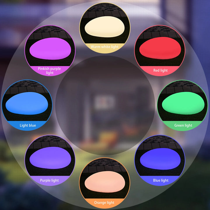 Pierre lumineuse solaire – Dalle LED multicolore pour jardin