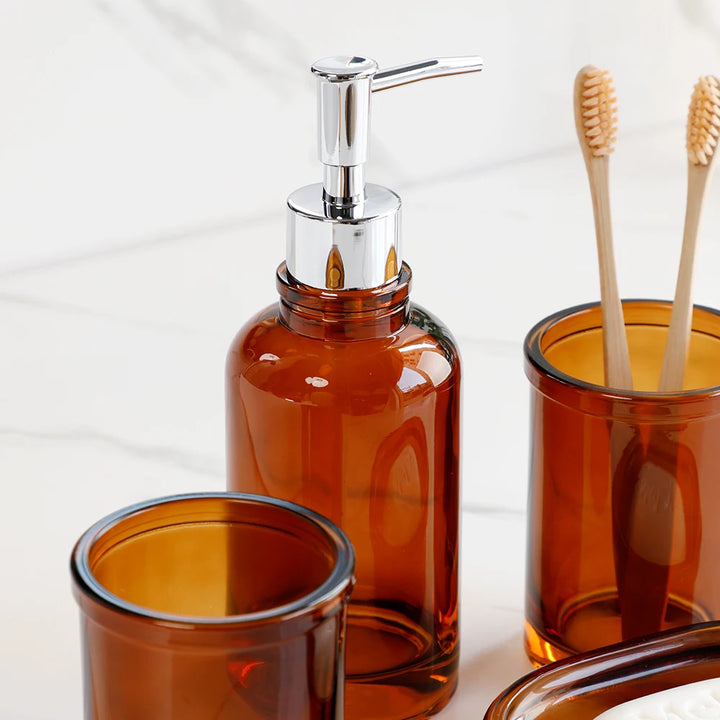 Ensemble de salle de bain 4 pièces Glass Apothecary