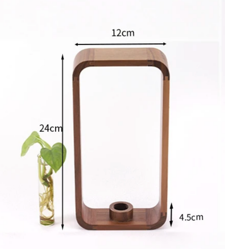 Propagateur décoratif en bois – Vases à boutures suspendues