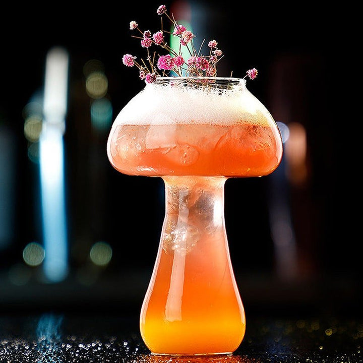 Verre à cocktail champignon – Design fantaisie en verre soufflé